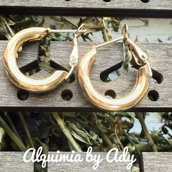 Alquimia Jewelry - Gold chunky small hoops